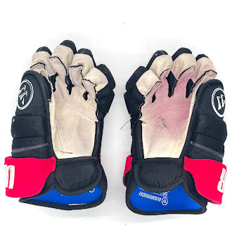 Warrior Covert QR5 Pro – Gant d'occasion NHL Pro Stock – Jordan Martinook (noir/rouge)